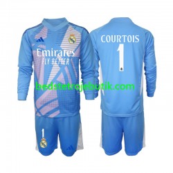 Real Madrid Thibaut Courtois 1 Målmand Børn Hjemmebane Fodboldtrøje 2024-2025 Langærmet