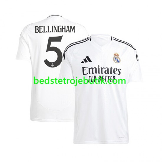Real Madrid Jude Bellingham 5 Mænd Hjemmebane Fodboldtrøje 2024-2025 Kortærmet