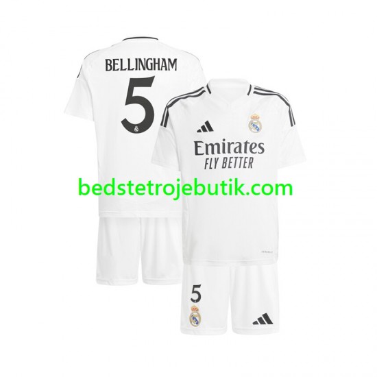 Real Madrid Jude Bellingham 5 Børn Hjemmebane Fodboldtrøje 2024-2025 Kortærmet