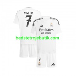 Real Madrid Vinicius Junior 7 Børn Hjemmebane Fodboldtrøje 2024-2025 Kortærmet