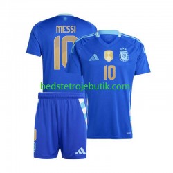 Argentina Lionel Messi 10 Copa America Børn Udebane Fodboldtrøje 2024 Kortærmet