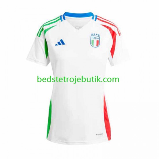 Italien Dame Udebane Fodboldtrøje Euro 2024 Kortærmet