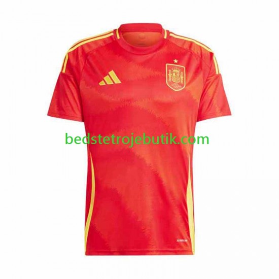 Spanien Mænd Hjemmebane Fodboldtrøje Euro 2024 Kortærmet