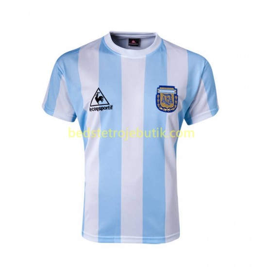 Argentina 1986 Retro Mænd Hjemmebane Fodboldtrøje Kortærmet
