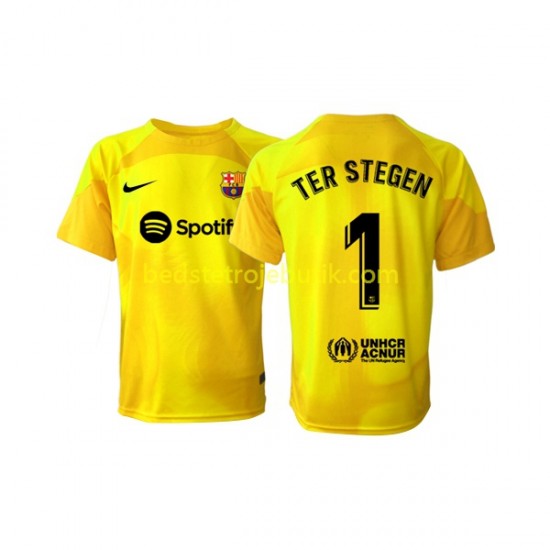 FC Barcelona Ter Stegen 1 Målmand Mænd 4. Valg Fodboldtrøje 2022-2023 Kortærmet