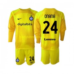 Inter Milan Andre Onana 24 Målmand Børn Udebane Fodboldtrøje 2022-2023 Langærmet