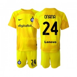 Inter Milan Andre Onana 24 Målmand Børn Udebane Fodboldtrøje 2022-2023 Kortærmet