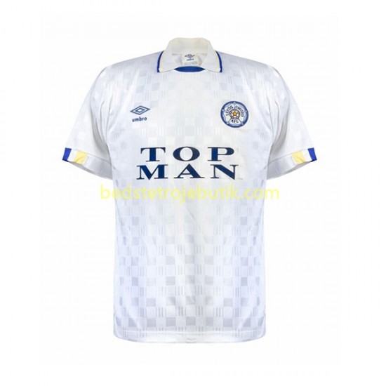 Leeds United Retro Mænd Hjemmebane Fodboldtrøje 1989-1990 Kortærmet