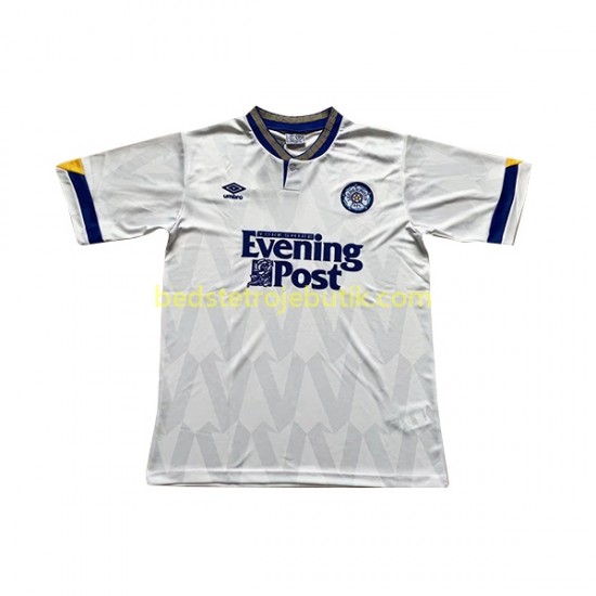 Leeds United Retro Mænd Hjemmebane Fodboldtrøje 1991-1992 Kortærmet