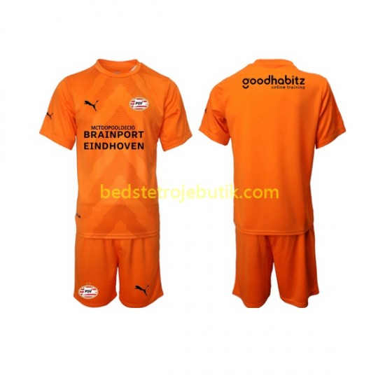 PSV Eindhoven Målmand Børn Udebane Fodboldtrøje 2022-2023 Kortærmet