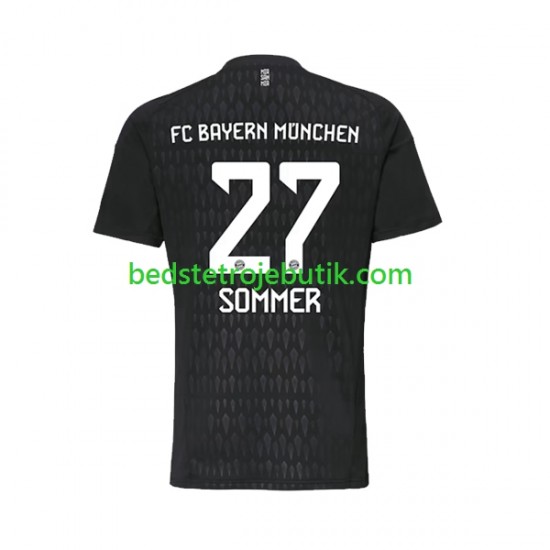FC Bayern München Yann Sommer 27 Målmand Mænd Hjemmebane Fodboldtrøje 2023-2024 Kortærmet