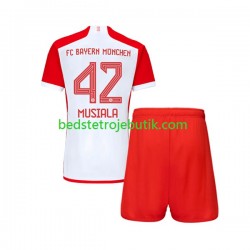 FC Bayern München Jamal Musiala 42 Børn Hjemmebane Fodboldtrøje 2023-2024 Kortærmet