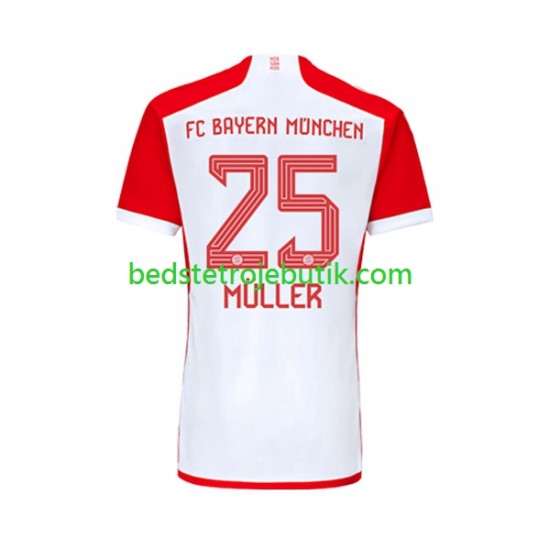 FC Bayern München Thomas Muller 25 Mænd Hjemmebane Fodboldtrøje 2023-2024 Kortærmet