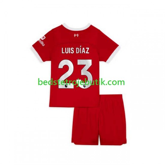 Liverpool Luis Diaz 23 Børn Hjemmebane Fodboldtrøje 2023-2024 Kortærmet