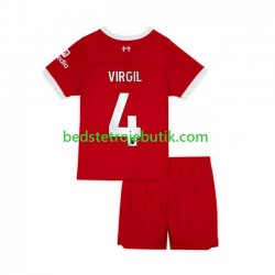 Liverpool Virgil van Dijk 4 Børn Hjemmebane Fodboldtrøje 2023-2024 Kortærmet