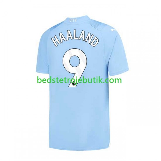 Manchester City Haaland 9 Mænd Hjemmebane Fodboldtrøje 2023-2024 Kortærmet