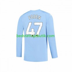 Manchester City Phil Foden 47 Mænd Hjemmebane Fodboldtrøje 2023-2024 Langærmet