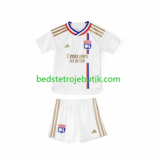 Olympique Lyon Børn Hjemmebane Fodboldtrøje 2023-2024 Kortærmet
