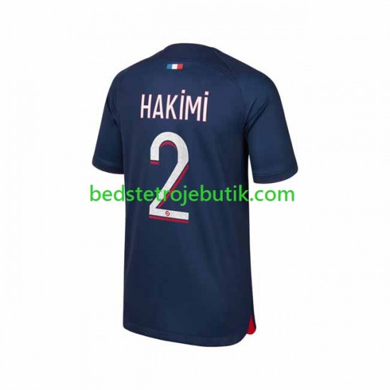 Paris Saint-Germain Hakimi 2 Mænd Hjemmebane Fodboldtrøje 2023-2024 Kortærmet