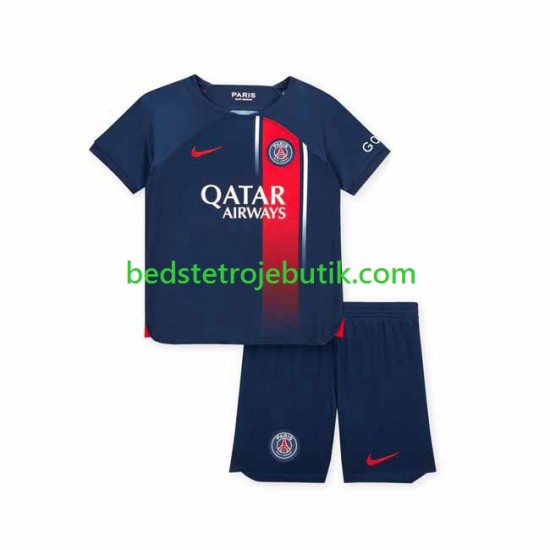 Paris Saint-Germain Børn Hjemmebane Fodboldtrøje 2023-2024 Kortærmet