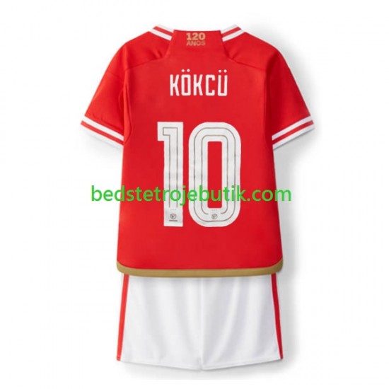 Benfica Orkun Kokcu 10 Børn Hjemmebane Fodboldtrøje 2023-2024 Kortærmet