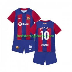 FC Barcelona Ansu Fati 10 Børn Hjemmebane Fodboldtrøje 2023-2024 Kortærmet