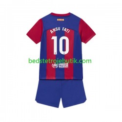 FC Barcelona Ansu Fati 10 Børn Hjemmebane Fodboldtrøje 2023-2024 Kortærmet