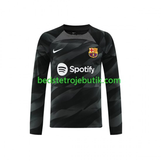 FC Barcelona Målmand Mænd Udebane Fodboldtrøje 2023-2024 Langærmet