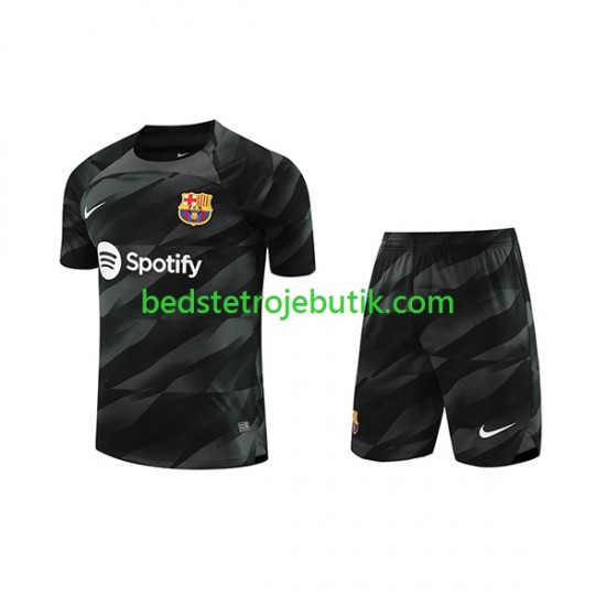 FC Barcelona Målmand Børn Udebane Fodboldtrøje 2023-2024 Kortærmet