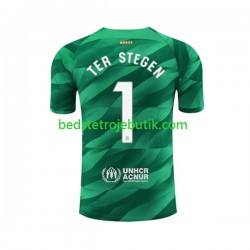 FC Barcelona Ter Stegen 1 Målmand Mænd Hjemmebane Fodboldtrøje 2023-2024 Kortærmet