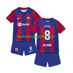FC Barcelona Pedri 8 Børn Hjemmebane Fodboldtrøje 2023-2024 Kortærmet