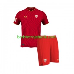 Sevilla FC Børn Udebane Fodboldtrøje 2023-2024 Kortærmet