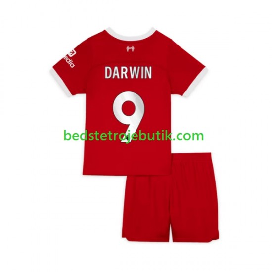 Liverpool Darwin Nunez 9 Børn Hjemmebane Fodboldtrøje 2023-2024 Kortærmet