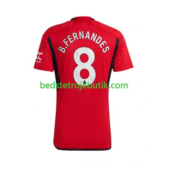 Manchester United B.Fernandes 8 Mænd Hjemmebane Fodboldtrøje 2023-2024 Kortærmet