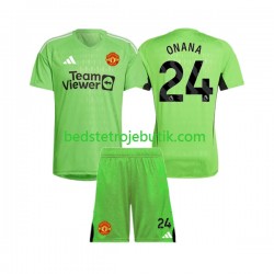Manchester United Andre Onana 24 Målmand Børn Hjemmebane Fodboldtrøje 2023-2024 Kortærmet