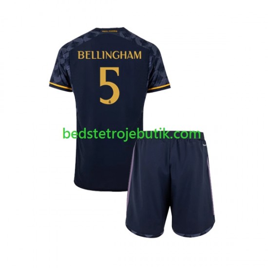 Real Madrid Jude Bellingham 5 Børn Udebane Fodboldtrøje 2023-2024 Kortærmet