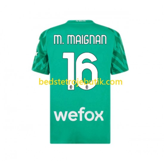 AC Milan Mike Maignan 16 Målmand Mænd Hjemmebane Fodboldtrøje 2023-2024 Kortærmet