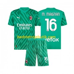 AC Milan Mike Maignan 16 Målmand Børn Hjemmebane Fodboldtrøje 2023-2024 Kortærmet