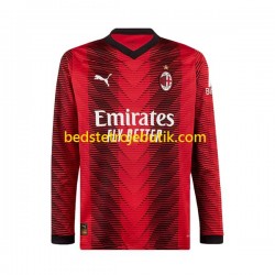 AC Milan Mænd Hjemmebane Fodboldtrøje 2023-2024 Langærmet