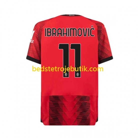 AC Milan Ibrahimović 11 Mænd Hjemmebane Fodboldtrøje 2023-2024 Kortærmet