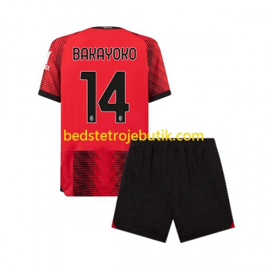 AC Milan Tiemoue Bakayoko 14 Børn Hjemmebane Fodboldtrøje 2023-2024 Kortærmet