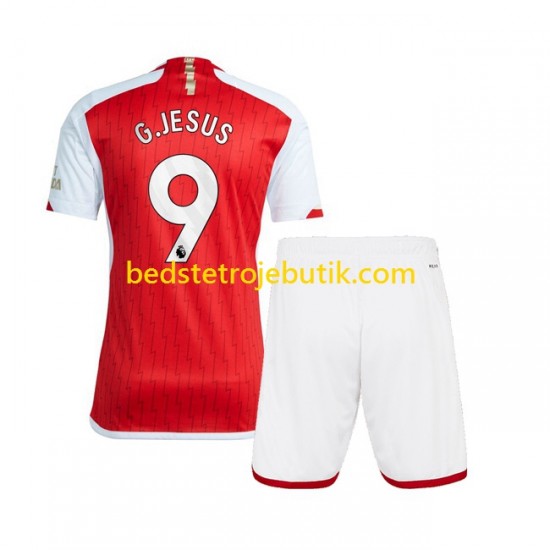 Arsenal Gabriel Jesus 9 Børn Hjemmebane Fodboldtrøje 2023-2024 Kortærmet