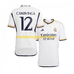 Real Madrid Camavinga 12 Mænd Hjemmebane Fodboldtrøje 2023-2024 Kortærmet