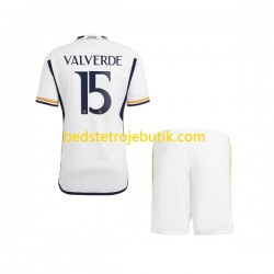 Real Madrid Federico Valverde 15 Børn Hjemmebane Fodboldtrøje 2023-2024 Kortærmet