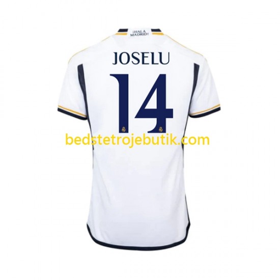 Real Madrid JOSELU 14 Mænd Hjemmebane Fodboldtrøje 2023-2024 Kortærmet