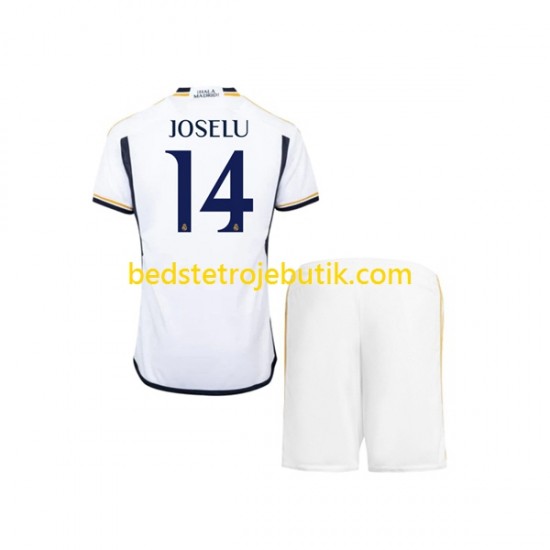 Real Madrid JOSELU 14 Børn Hjemmebane Fodboldtrøje 2023-2024 Kortærmet