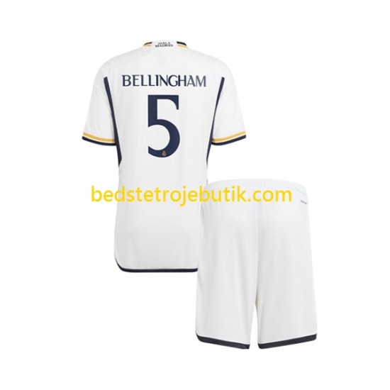 Real Madrid Jude Bellingham 5 Børn Hjemmebane Fodboldtrøje 2023-2024 Kortærmet