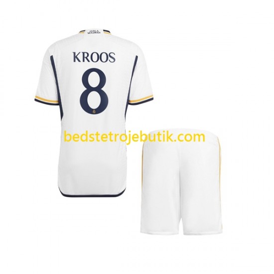 Real Madrid Kroos 8 Børn Hjemmebane Fodboldtrøje 2023-2024 Kortærmet