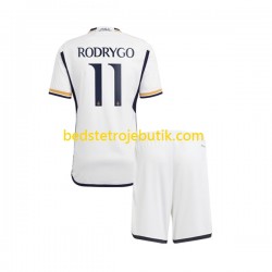 Real Madrid Rodrygo Goes 11 Børn Hjemmebane Fodboldtrøje 2023-2024 Kortærmet