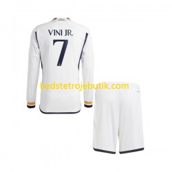 Real Madrid Vinicius Junior 7 Børn Hjemmebane Fodboldtrøje 2023-2024 Langærmet